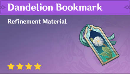 Genshin Impact - How to Get Dandelion Bookmark and How to Use