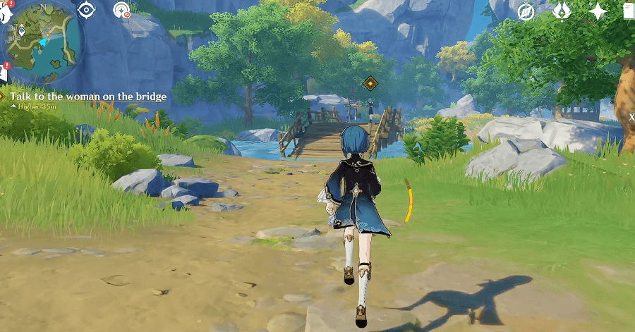 Genshin - Head Over to the Nearby Bridge