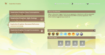 Genshin - Inspiration Eruption Day 3 Document Reference - Ley Line Disorder