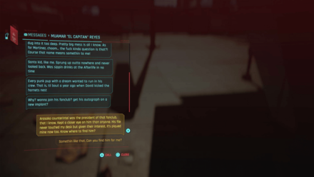 Cyberpunk 2077 Phantom Liberty - Text El Capitan