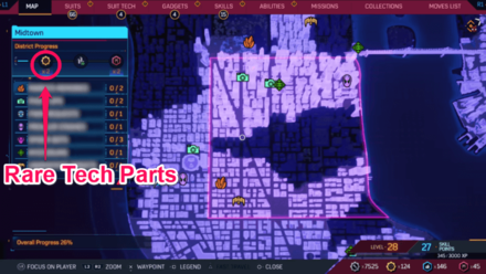 Spider-Man 2 - Rare Tech Parts rewards