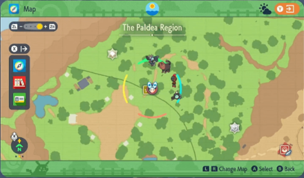Pokemon Scarlet and Violet - Applin Farming Location Zoomed