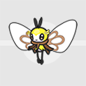 Pokemon Scarlet and Violet SV - Ribombee Gray Icon