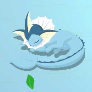 Vaporeon sleeping sales