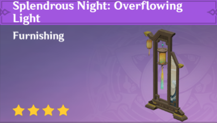 Genshin Impact - How to Get Splendrous Night Overflowing Light Furnishing