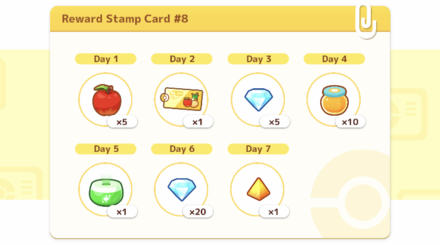 Pokemon Sleep - Bedtime Rewards Stamp Card