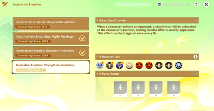 Genshin - Inspiration Eruption Strength Accumulation Day 4 Guide - Ley Line Disorder