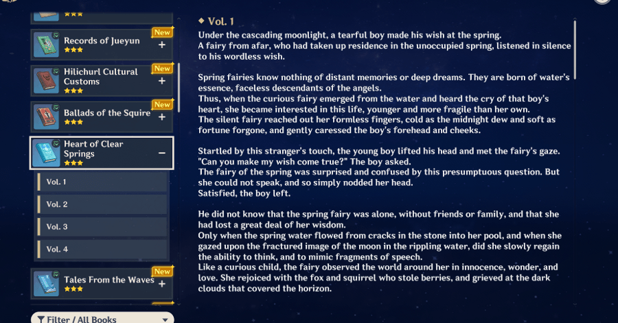 Genshin - Heart of Clear Springs Archive