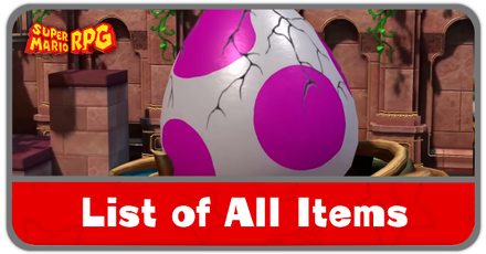 Super Mario RPG Remake - List of All Items