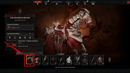 Diablo IV (D4) - Famished Thoroughbred Battle Pass Reward