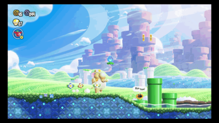 Super Mario Wonder - 1-1 How to Reach top of Goal