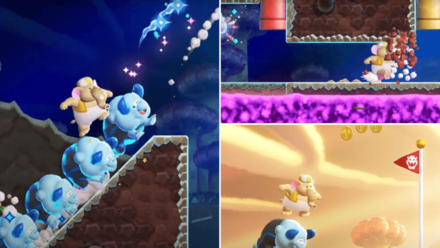 Super Mario Wonder - Use Bulrush Express Golden Pipe