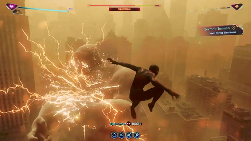 Spiderman 2 PS5 - Venom Blast on Sandman