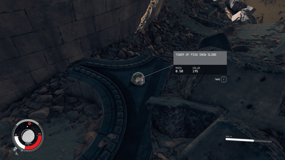 Starfield - Tower of Pisa Snow Globe