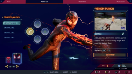 Spider-Man 2 - Abilities Screen