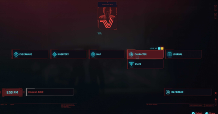Cyperpunk 2077 Phantom Liberty - Open Character Menu to Respec