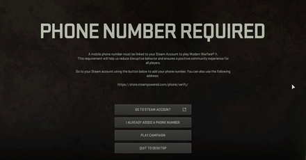 Modern Warfare 3 - Phone Number Verification Issues