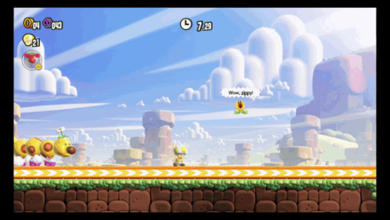 Super Mario Wonder - Wiggler Race Dash Panel