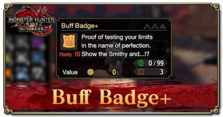 Monster Hunter Rise (MH Rise) - Buff Badge+ Banner