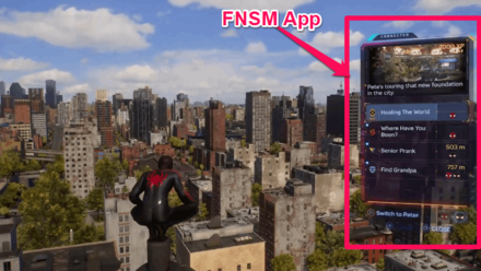Spider-Man 2 - Swipe Left on the Touchpad to Open the FNSM App