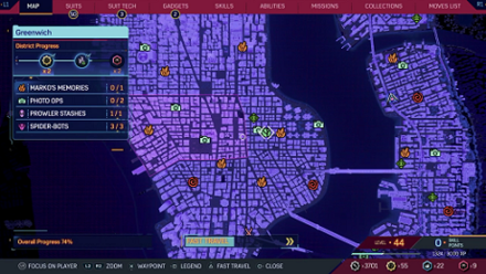 Spiderman 2 PS5 - Little Tokyo: Plant Science map view