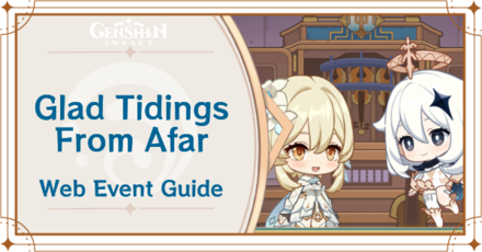 Genshin Impact - Glad Tidings From Afar Web Event Guide