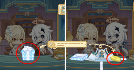 Genshin - Glad Tidings From Afar - 3 Open Gift and Spincrystal