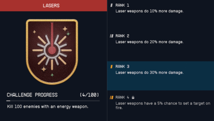 Starfield - Use Laser Weapons for the Rank 4 Challenge