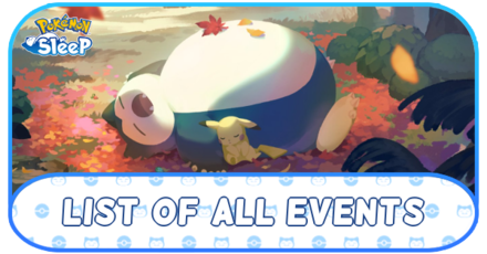 Pokemon Sleep - List of All Events