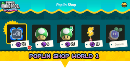 Super Mario Wonder - Poplin Shop World 1