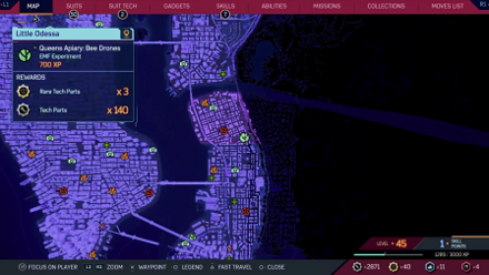 Spiderman 2 PS5 - Queens Apiary: Bee Drones map view