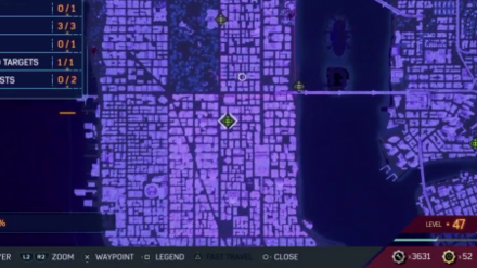 Spiderman 2 PS5 - The Invisible Enemy map view