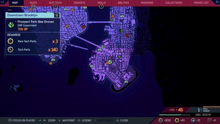 Spiderman 2 PS5 - Prospect Park: Bee Drones map view