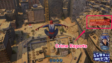 Spider-Man 2 - Crime Reports on HUD