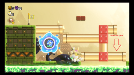 Super Mario Wonder - Enter Pipe