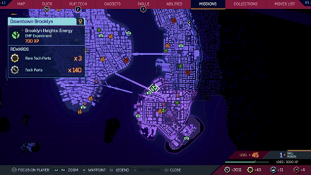 Spiderman 2 PS5 - Brooklyn Heights: Energy map view