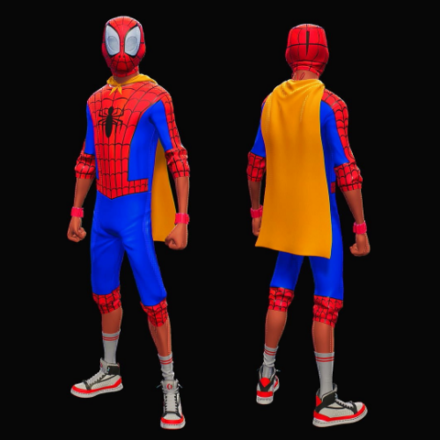 The Into the Spider-Verse SB Suit includes a line of dialogue from