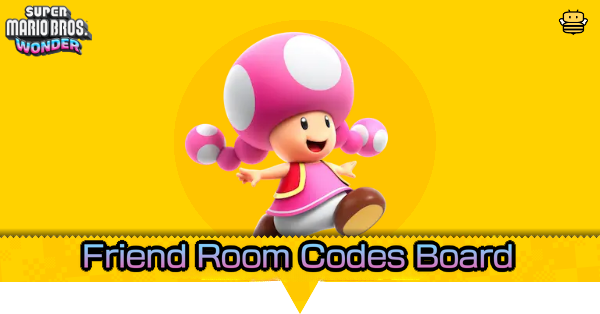Super Mario Wonder - Online Multiplayer Friend Room Codes Board