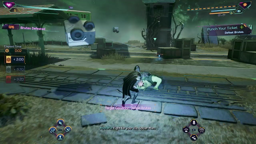 Spiderman 2 PS5 - Web Grabber pulling debris to an enemy