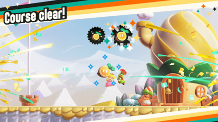 Super Mario Wonder - Armads on the Roll Wonder Seed on Stage Clear