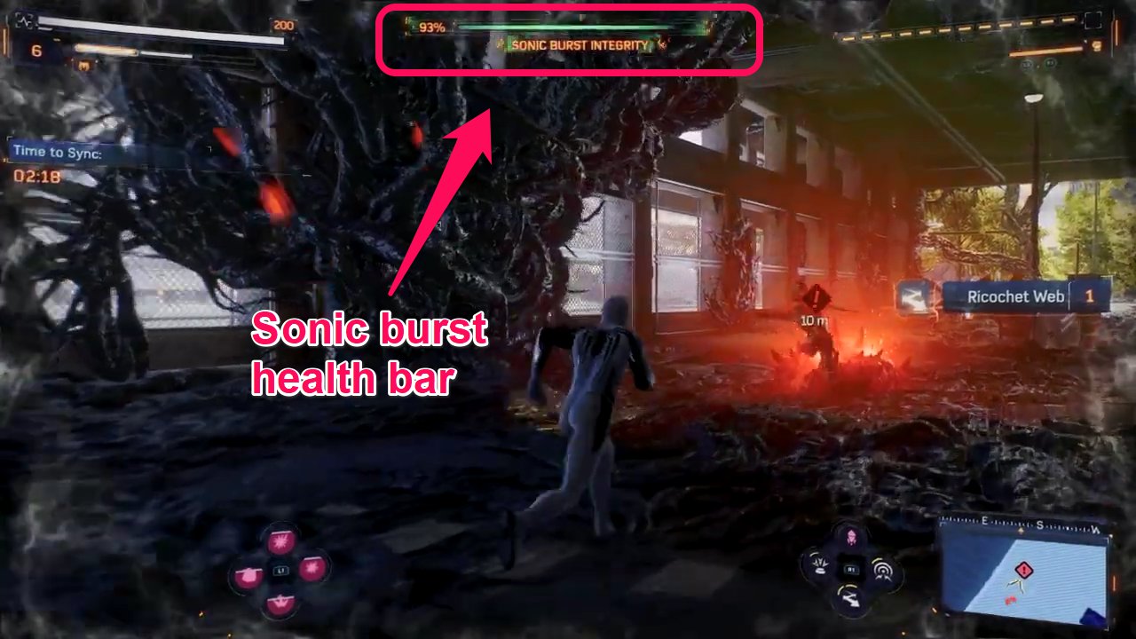 Spiderman 2 PS5 - Sonic burst integrity