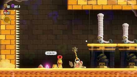 Super Mario Wonder - The Desert Mystery Wonder Seed Wall Spikes
