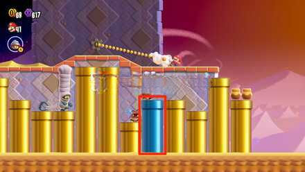Super Mario Wonder - The Desert Mystery Hidden Blue Pipe