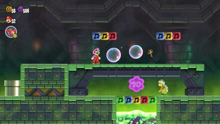 Mario Wonder - Fluff-Puff Peaks Purple Coin 1