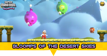 Super Mario Wonder - Bloomps of the Desert Skies Top Banner