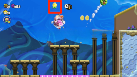 Super Mario Wonder - Valley Fulla Snootles Third Purple 10 Coin