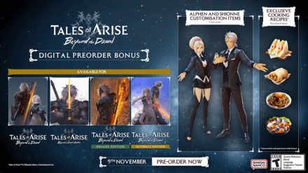 Tales of Arise - Beyond the Dawn Pre-Order Bonuses