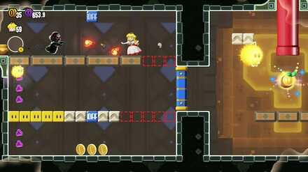 Super Mario Wonder - Repel Shadow Mario with the Fire Flower Power-Up