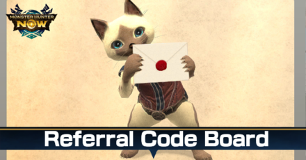 Monster Hunter Now - Referral Code Board
