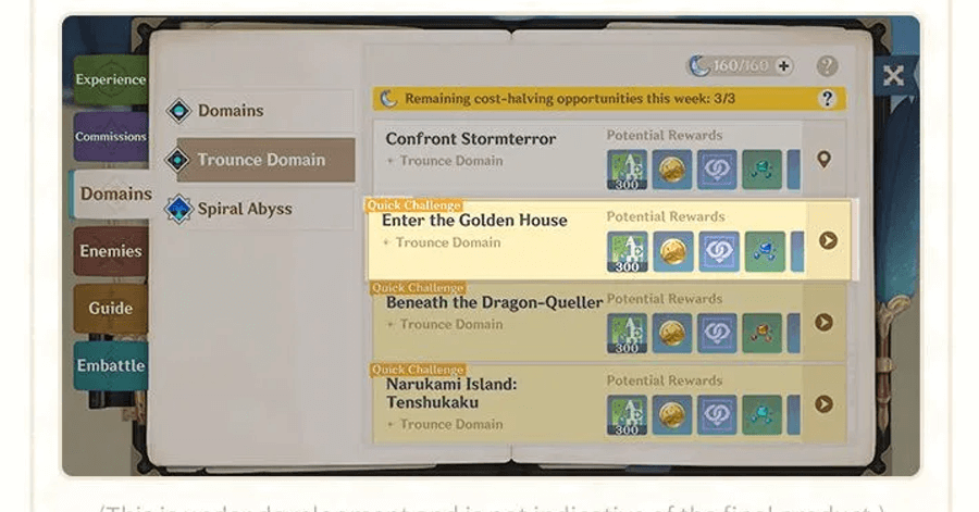 Genshin - Version 4.2 Developers Discussion - Trounce Domain Shortcut